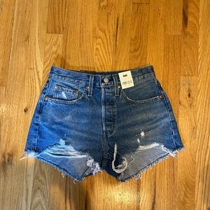Levi's Blue Jean Shorts Distressed Cut-Off Style